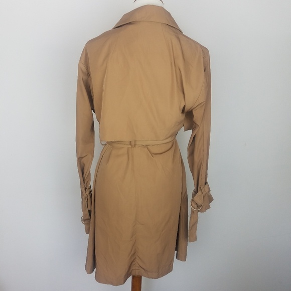 Mango Brown Modal Trench Coat Collared - Picture 6 of 7